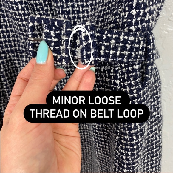 Banana Republic Tweed Navy Belted
Sleeveless Sheath Dress Size 2P - Picture 12 of 12